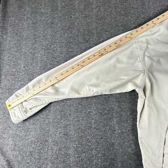 Vintage Rainforest Harrington Jacket Men's Sz L Beige Khaki Twill Zip Up READ! - Picture 12 of 14